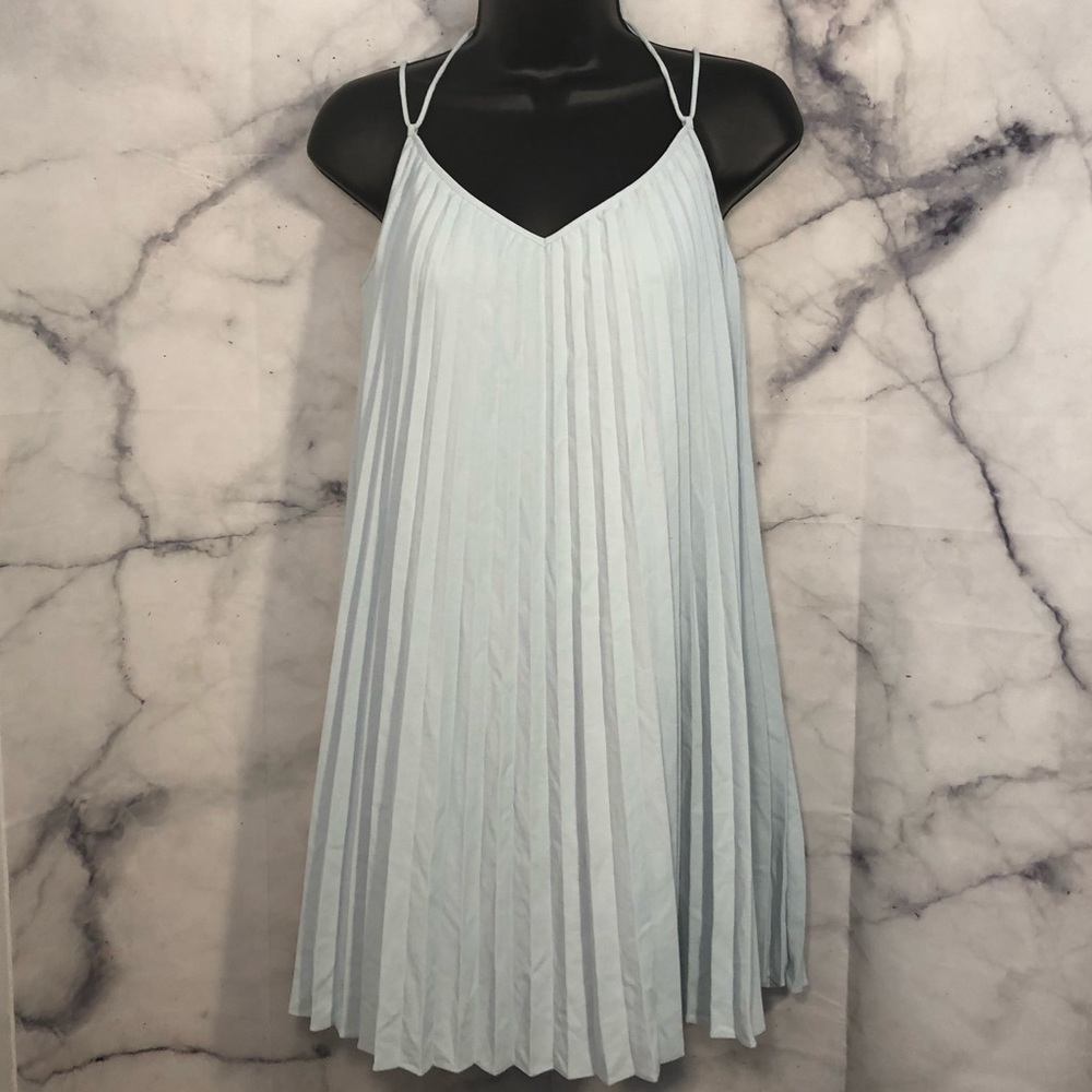 🔥😍NWT Club Monaco Mini Dress Pleated Tie Straps